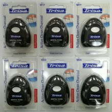 瑞士Trisa Active Clean Charcoal活性炭爽潔牙線 - 40米 (6盒裝 ) (原價$174,優惠價$157)